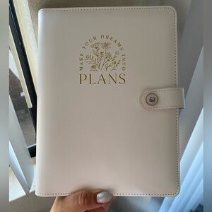 Hobby Lobby white planner with inserts